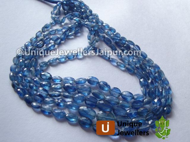 Kyanite Faceted Oval Beads